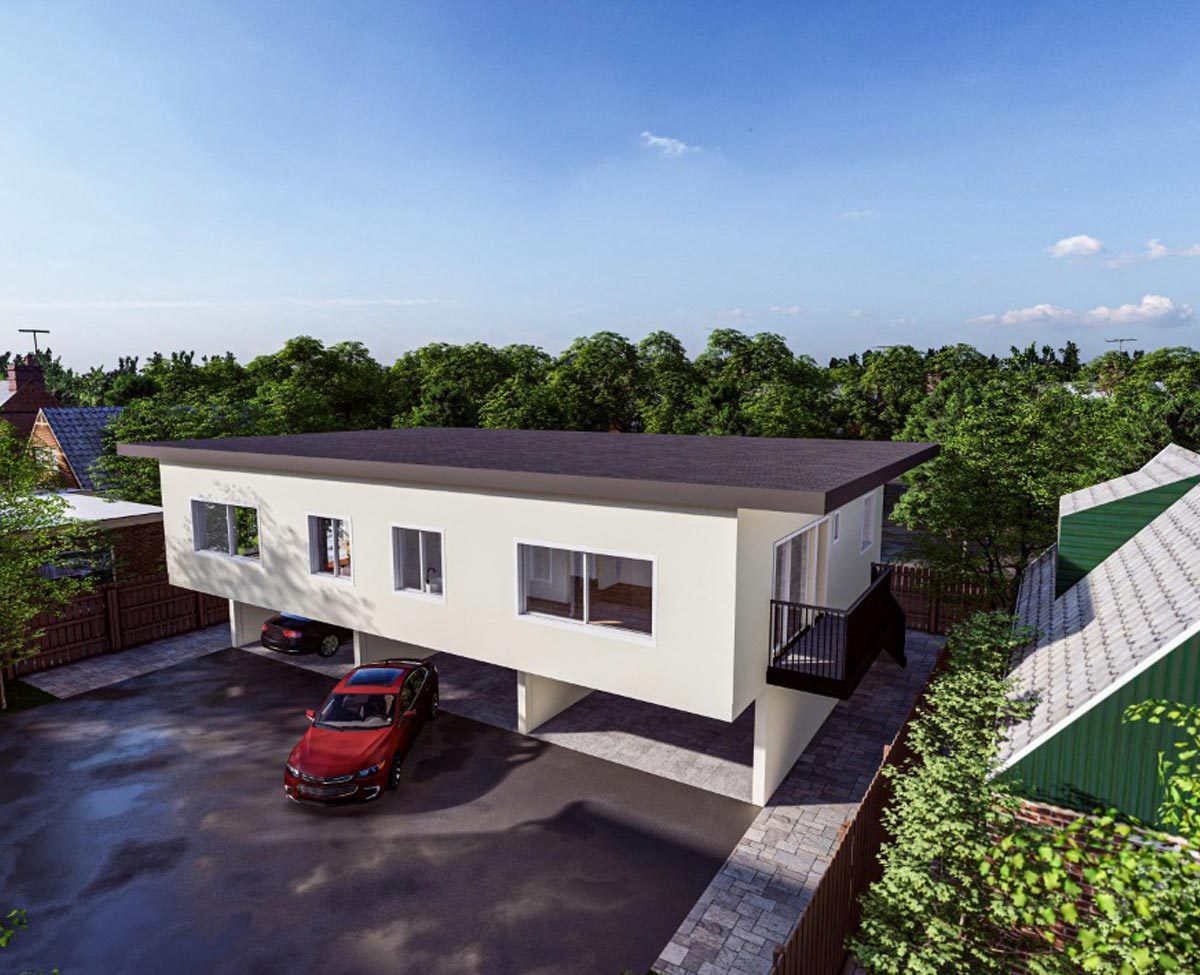 A two-story ADU adding rentable units to an existing multifamily property. #densification #multifamily #realestate