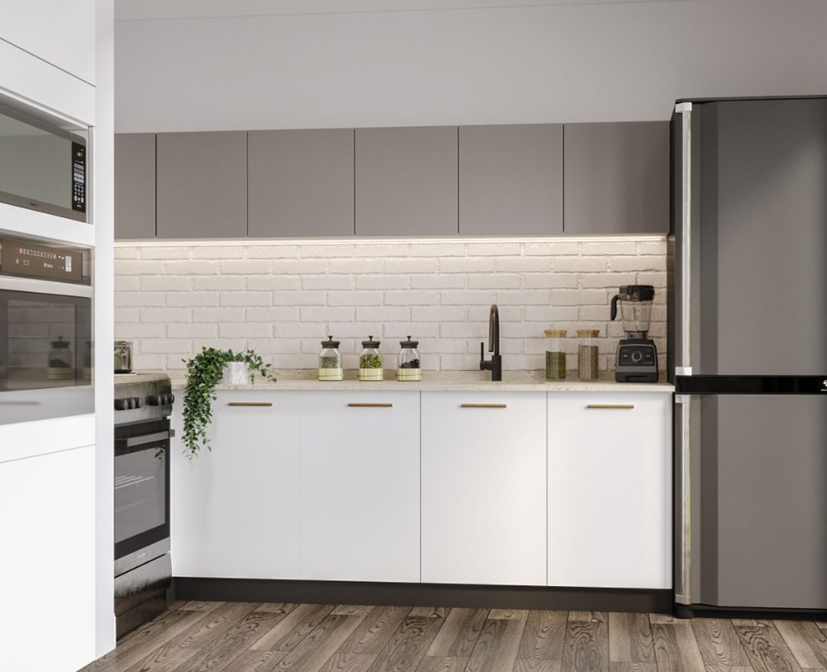 Full kitchen in a compact ADU. Every layout can be tailored to your home. #kitchendesign #ADU